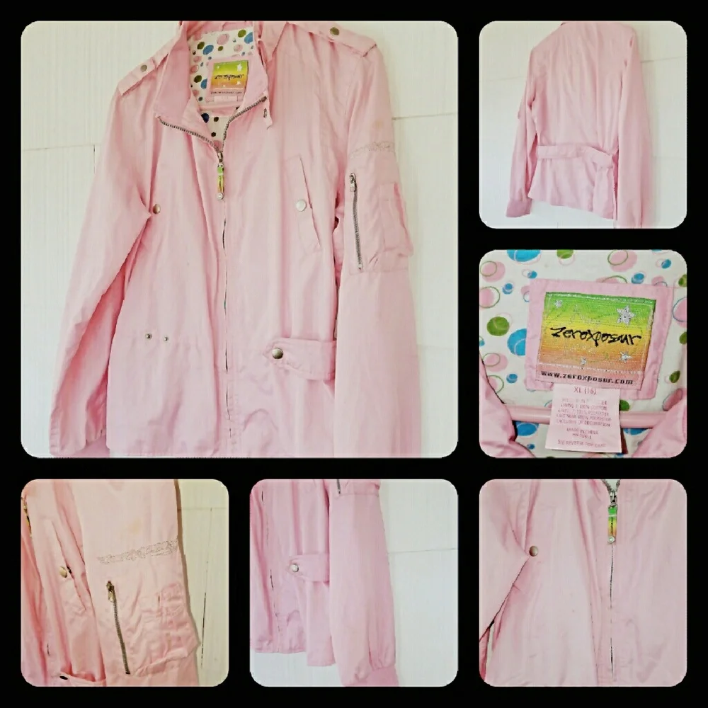 M3) ZeroXposur Light Pink Utility Jacket – Size XL (16)